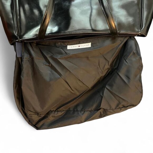 Tommy Hilfiger Black Patent Tote - Picture 4 of 8